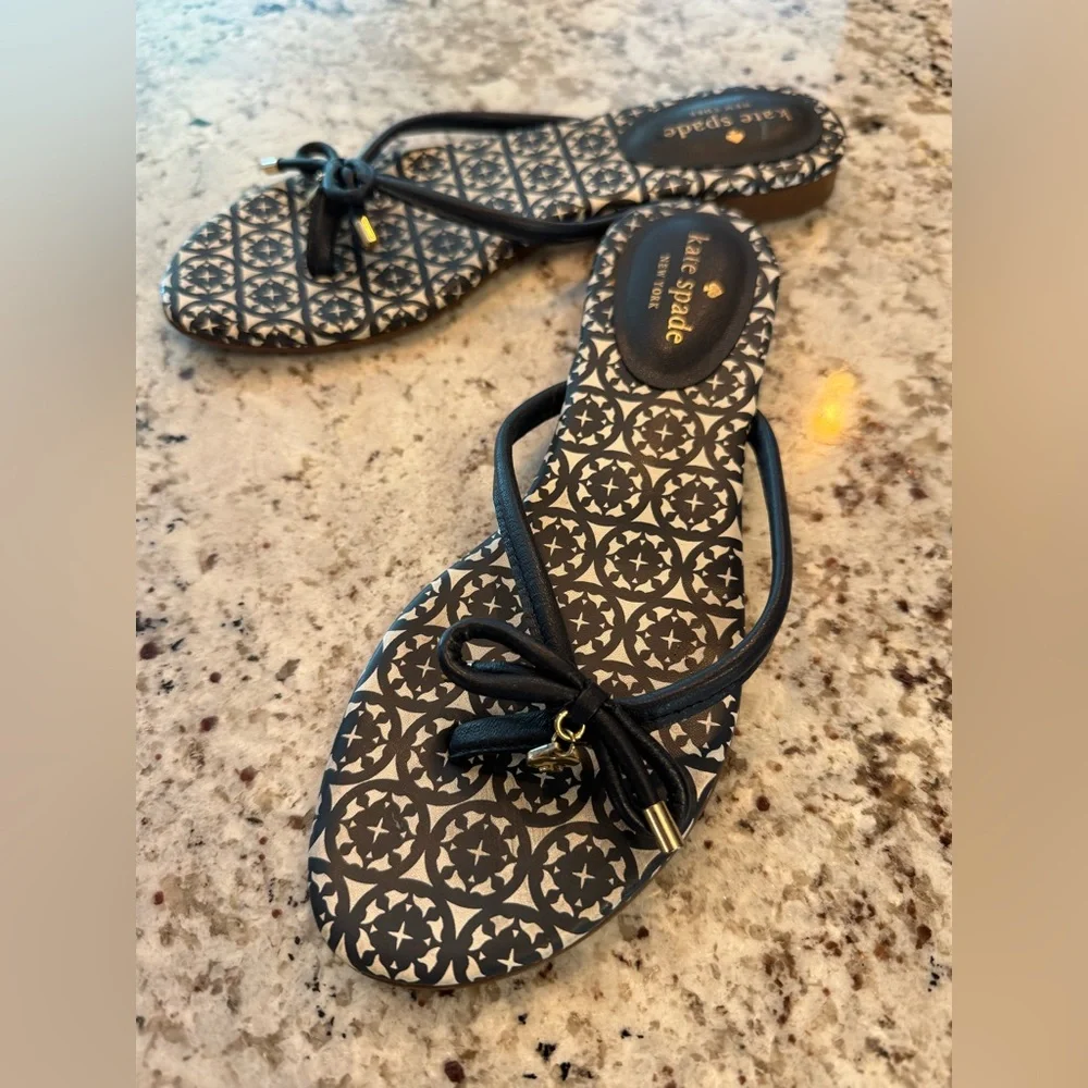 Kate Spade Navy‎ Blue Sandals Chic Slip-On